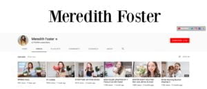 Beauty Influencer profile Meredith Foster Top Beauty YouTubers 2019