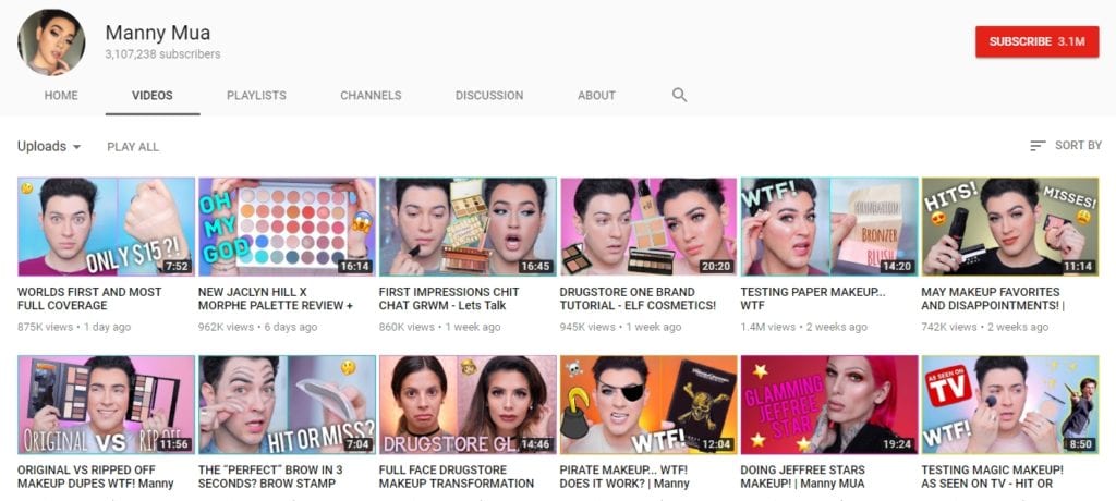 beauty influencer 1 youtube upfluence