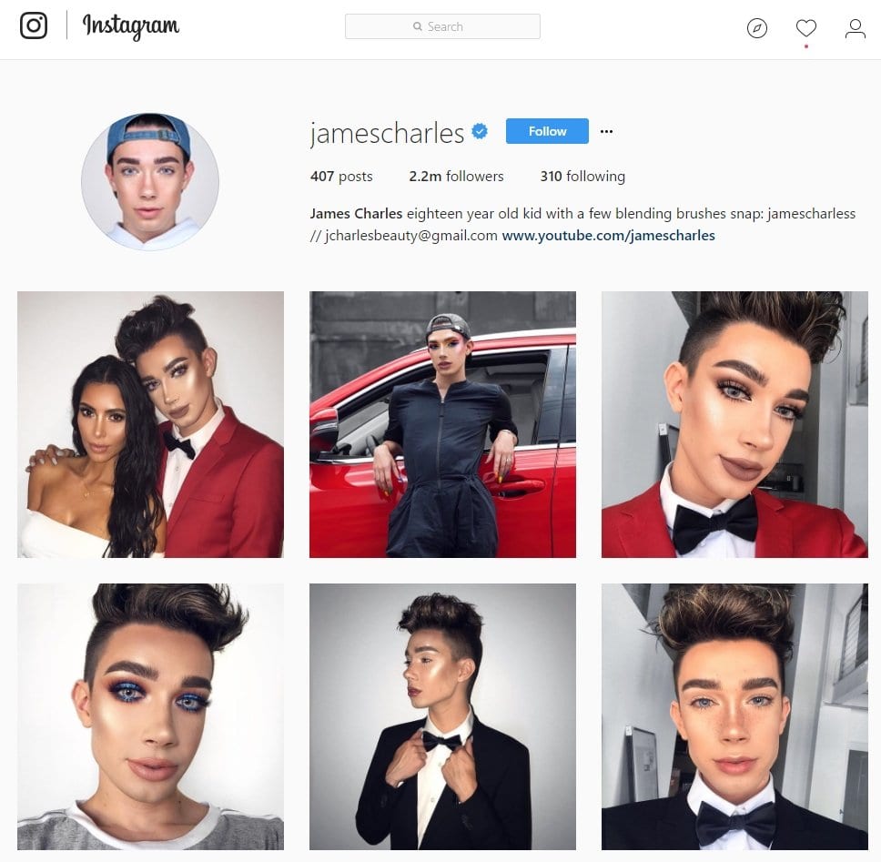 instagram jamescharles influencer marketing upfluence