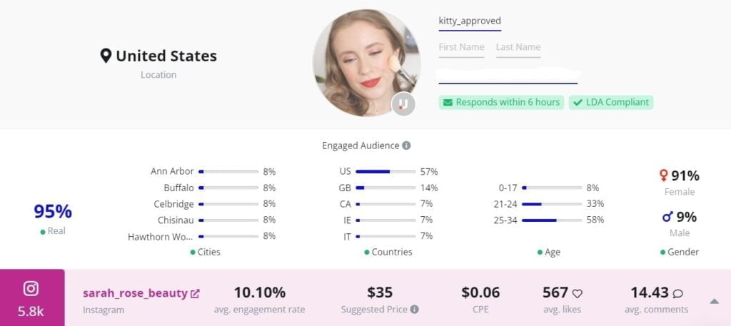 instagram influencer engagement