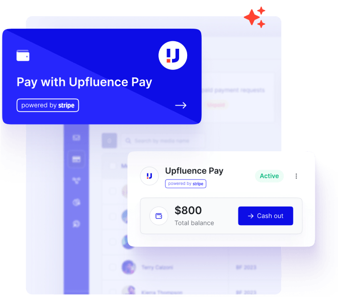 stripe integration upfluence pay