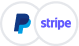 an illustration with the payment integrations available in upfluence: Stripe and Paypal