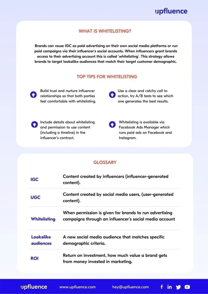 whitelisting influencer content