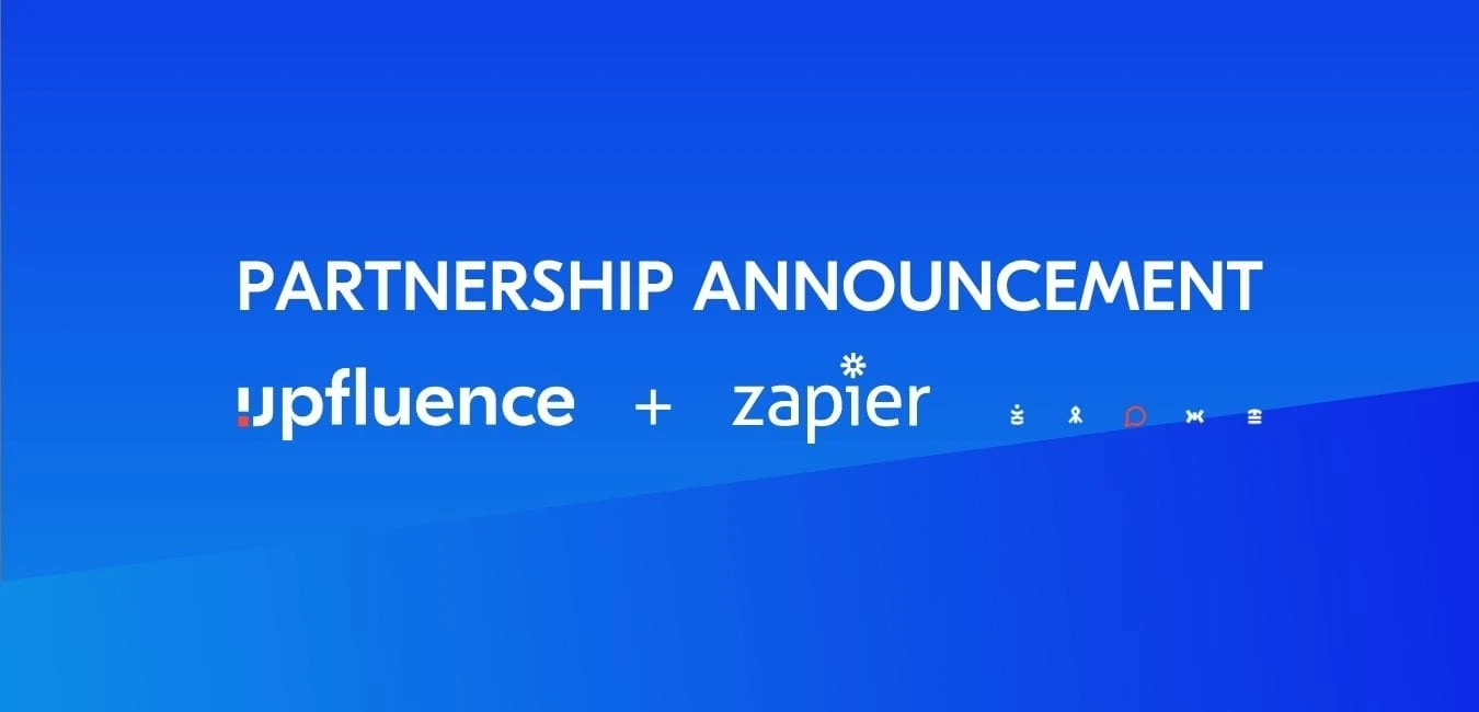 合作伙伴关系公告UPFLUENCE zapier