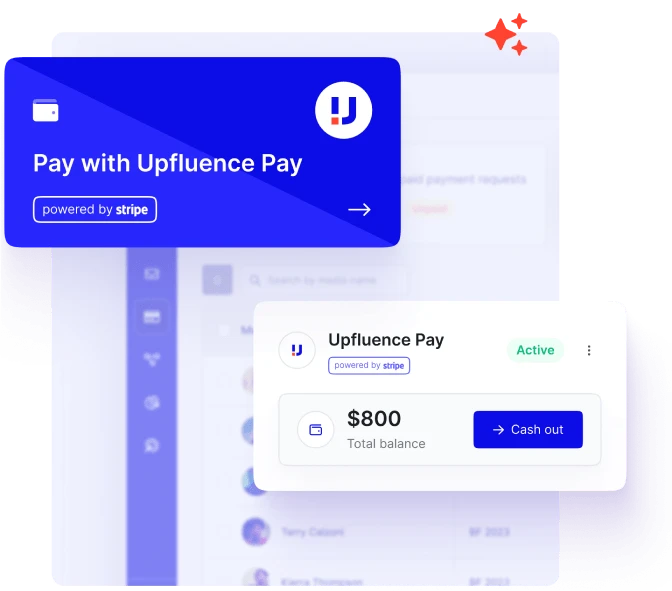 stripe integration upfluence pay