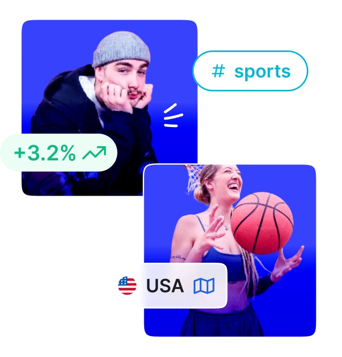 A series of images of creators, the people that can be the key factor in making your videos shorts viral!
