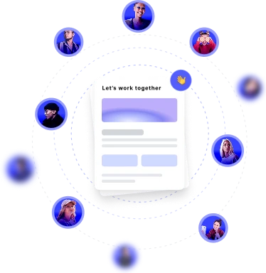Illustration of Upfluence Marketplace network of 12M+ creators