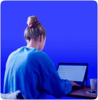 someone working on laptop