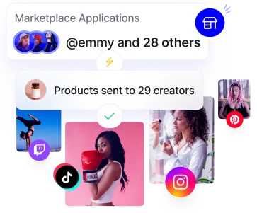 upfluence marketplace illustration, from sourcing to campaign
